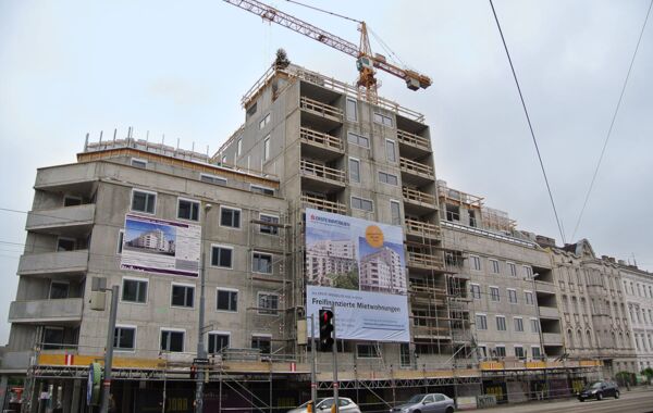 Dachgleiche für das Projekt Brünner Straße 124